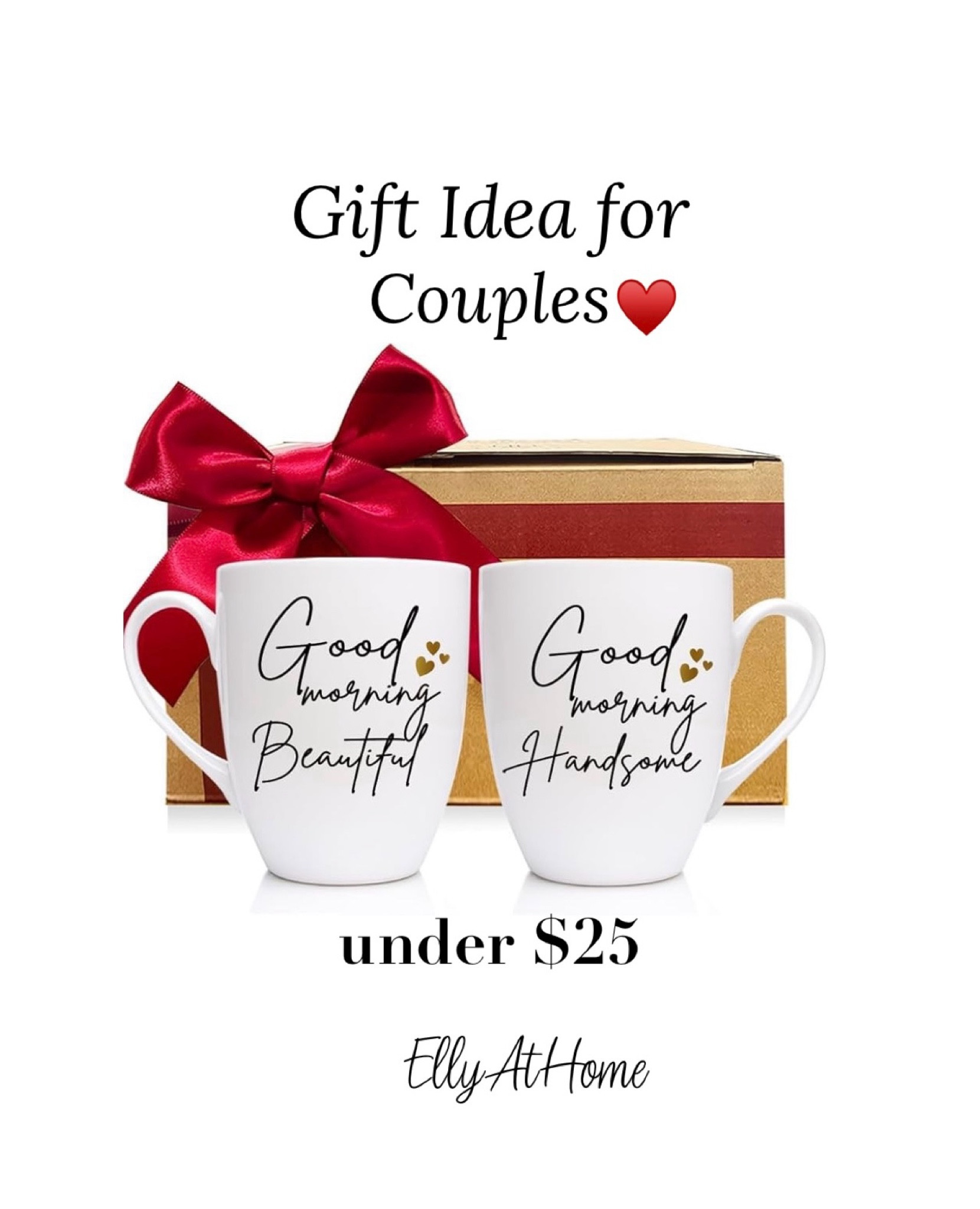 Gift ideas for couples under $25! Cute mug sets in gift box. Holiday, Christmas, newlyweds, newly engaged couples, Amazon home. 

#LTKGiftGuide #LTKFindsUnder50 #LTKHoliday