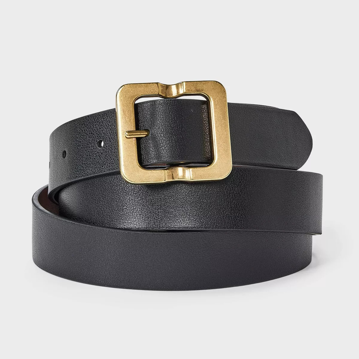 Indented Reversible Center Bar Belt - A New Day™ Black/Brown S | Target