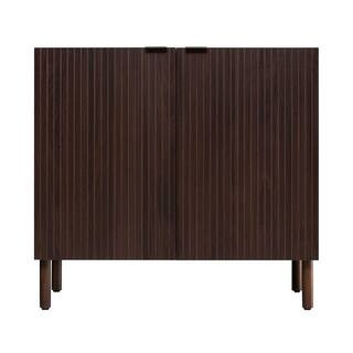 Merk Walnut 2-Door Cabinet | The Home Depot