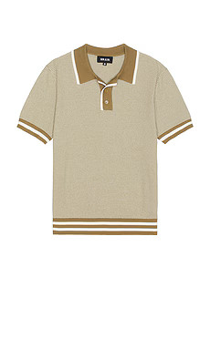 SER.O.YA Ethan Knit Polo in Khaki Green from Revolve.com | Revolve Clothing (Global)