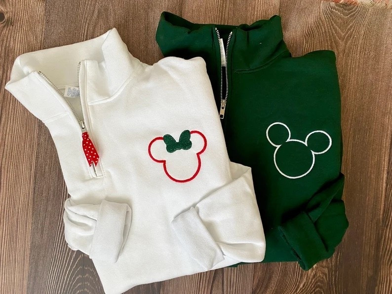 Christmas Mickey and Minnie Matching Couple Quarter Zip Sweatshirt Disney mom and dad, husband wife, Custom Disney Family Vacation Pullover

#LTKSeasonal #LTKKids #LTKTravel