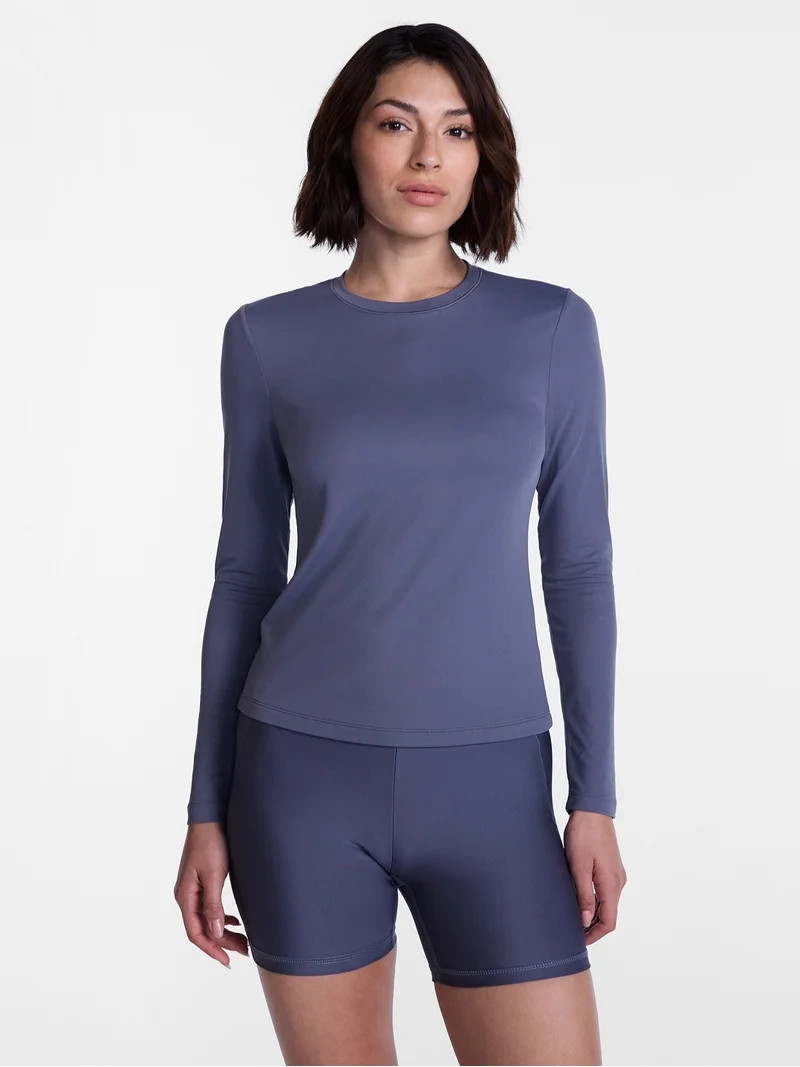 Avia Women\u2019s and Women's Plus SoftSculpt Top with Long Sleeves, Sizes XS-4X | Walmart (US)