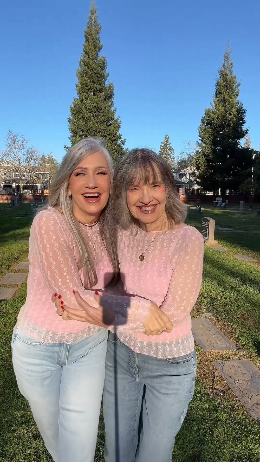We love to dress alike! We got soooo many compliments yesterday on this twinning OOTD. Comfortable, soft lace pink tops, fitted camis, classic stretch jeans. Simple no brainer 🩷🩵🩷 My Mom looks fantastic at 81 yrs young! We went to the hair salon, lunch, and to visit my Dad’s grave 💐✨#blessed

#LTKootd #LTKdayinmylife