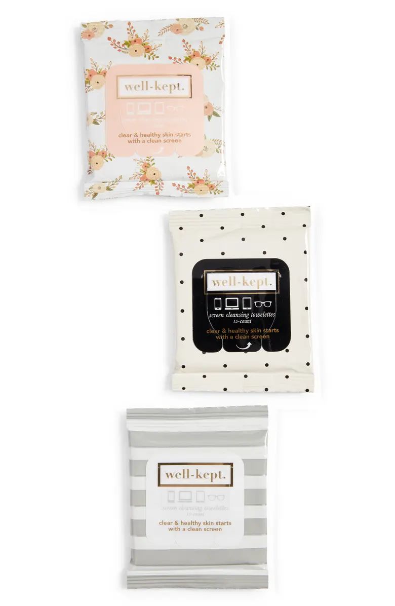 well-kept. Jackie & Hampton Assorted 3-Pack Screen Cleansing Towelettes | Nordstrom | Nordstrom