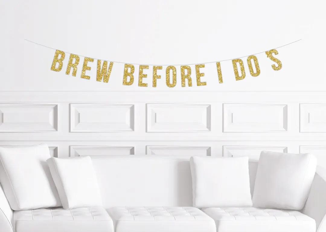 Brews Before I Do's Brewery Beer Themed Bachelorette Party Banner Decoration Decor | Etsy (US)