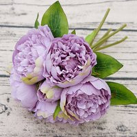 Peony Bouquet, Bunch, 6 Flowers Stems, Artificial Flowers, Floral Crown Or Millinery Supplies Faux F | Etsy (US)