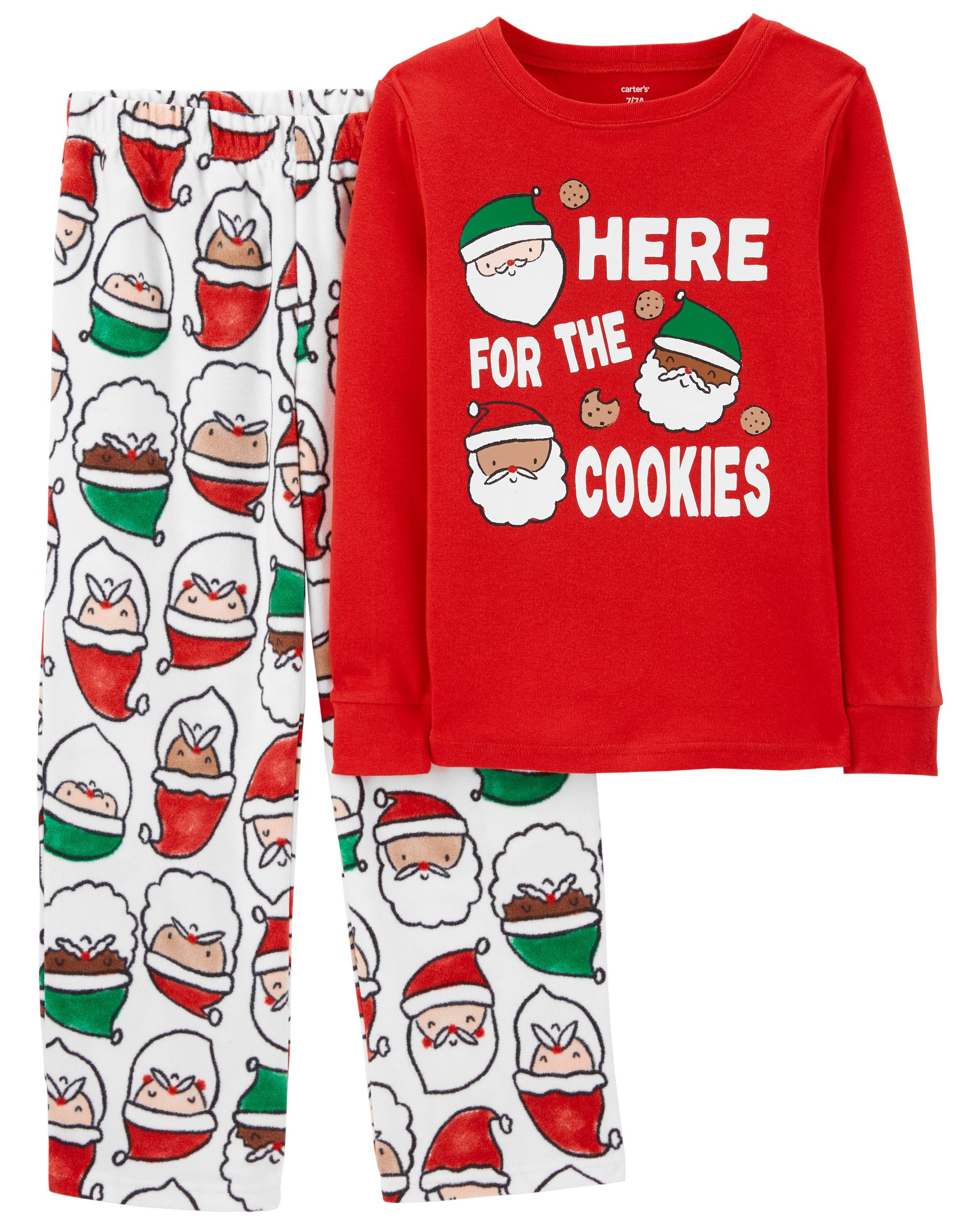 2-Piece Santa Cotton & Fleece PJs | Carter's