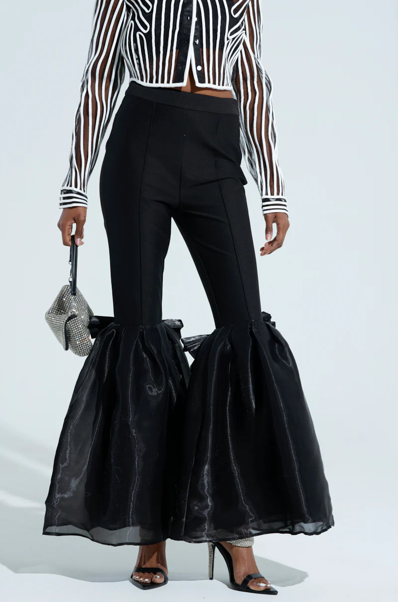 LILY TROUSER WITH BOW IN BLACK | AKIRA