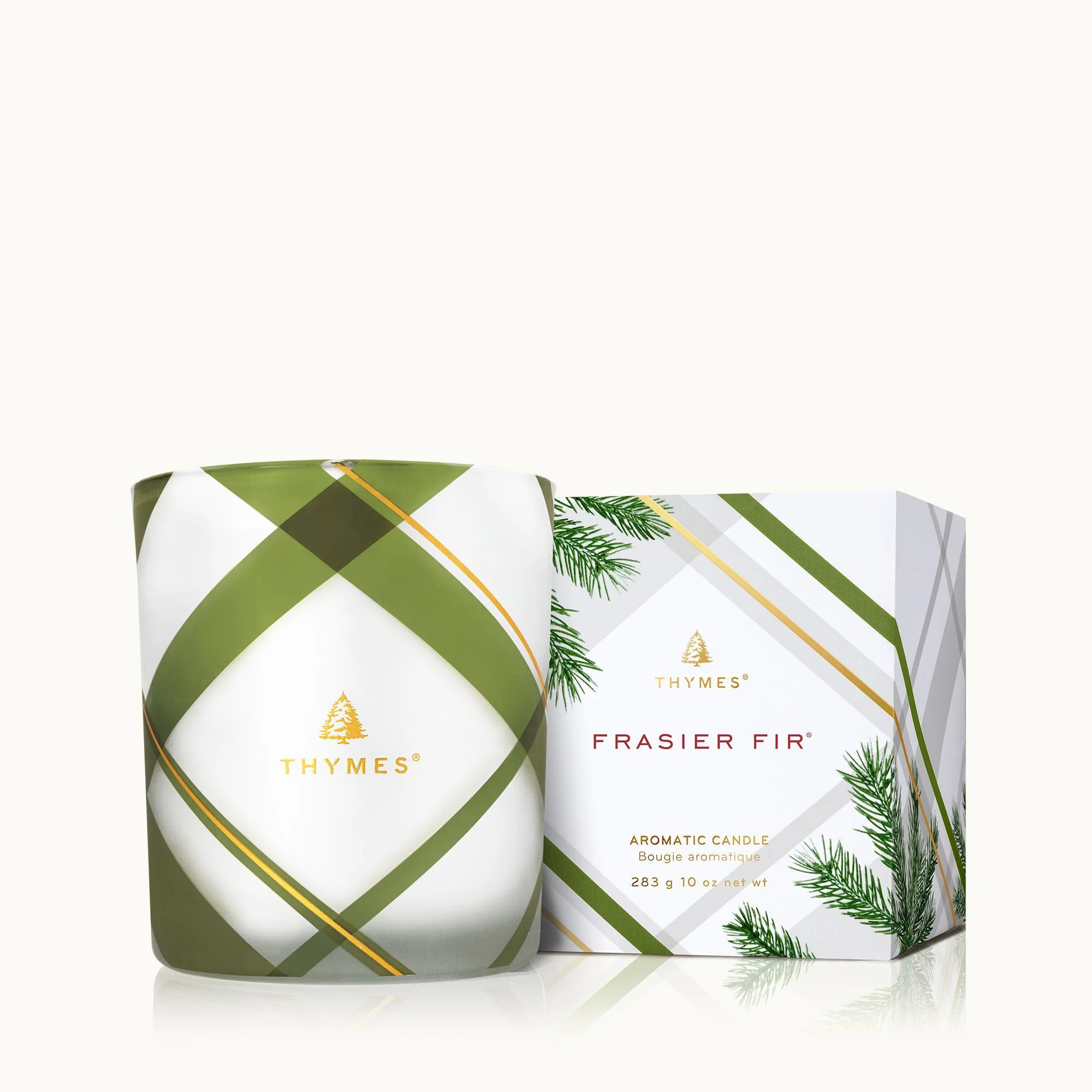 Frasier Fir® Frosted Plaid Medium Candle | Thymes