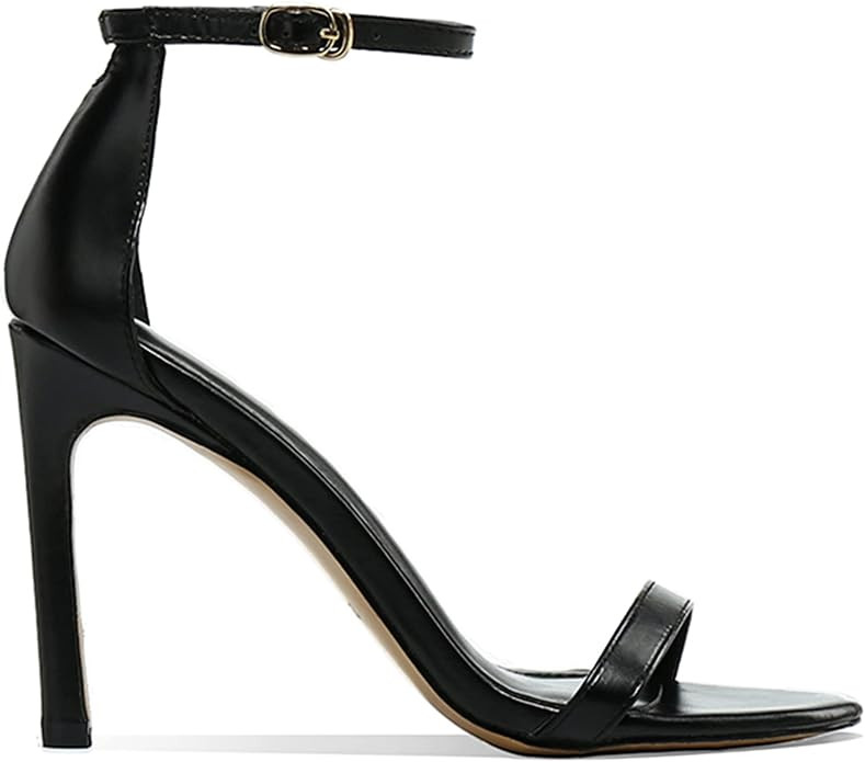ALLINNINE Women's Ankle Strap High Stiletto Heels Pumps Heeled Sandals Heel Height 100mm | Amazon (US)