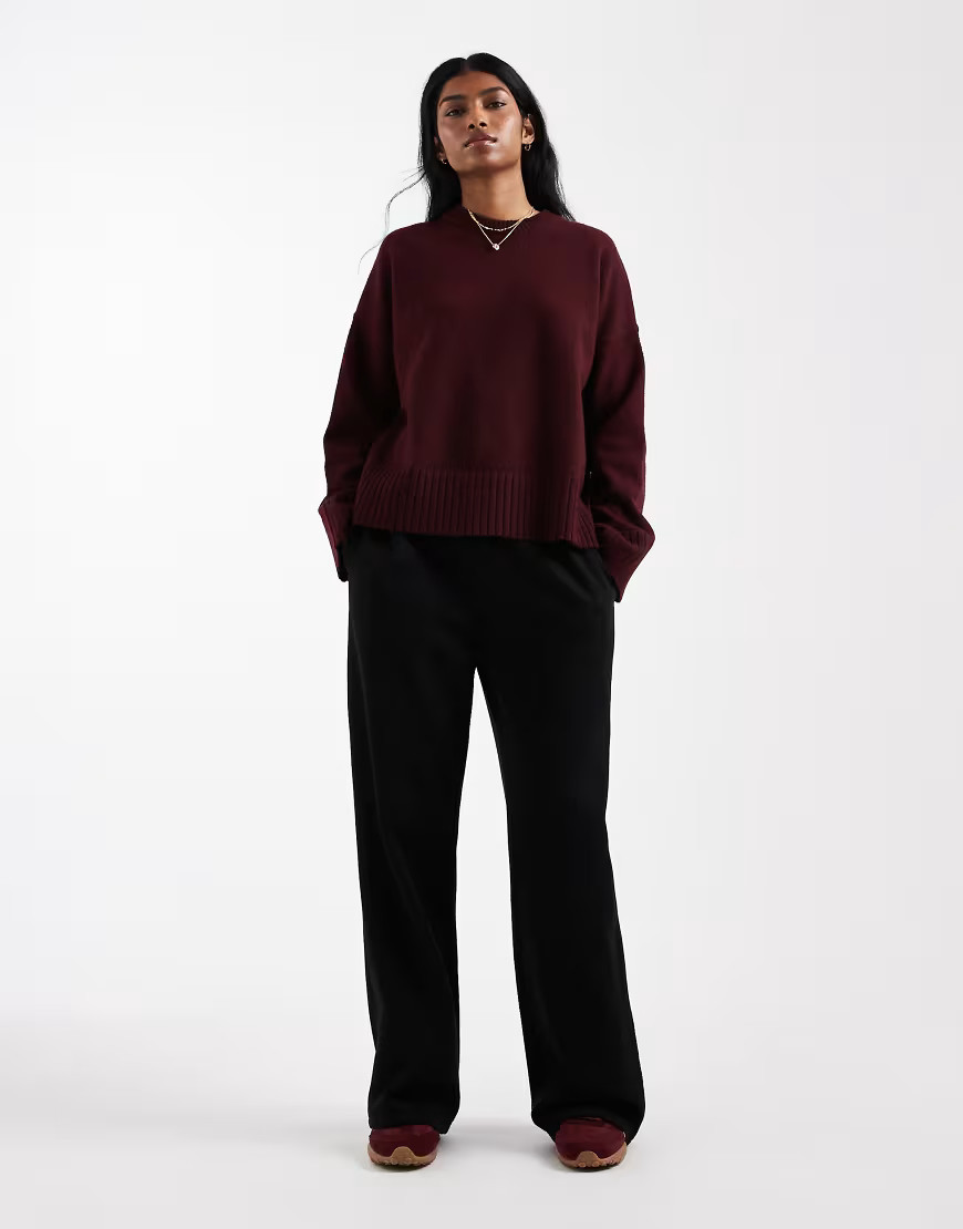 New Look wide leg jogger in black | ASOS (Global)