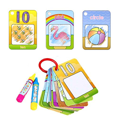 Coolplay Water Coloring Cards Learning Number Shape Color Toddler Girl Toy Water Paint Cards Airp... | Amazon (US)