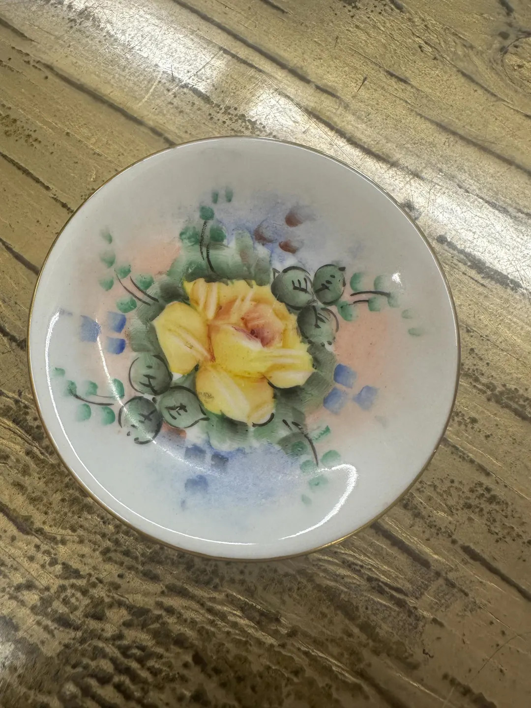 Vintage Wesley Hand Painted Flower Butter Pat - Etsy | Etsy (US)