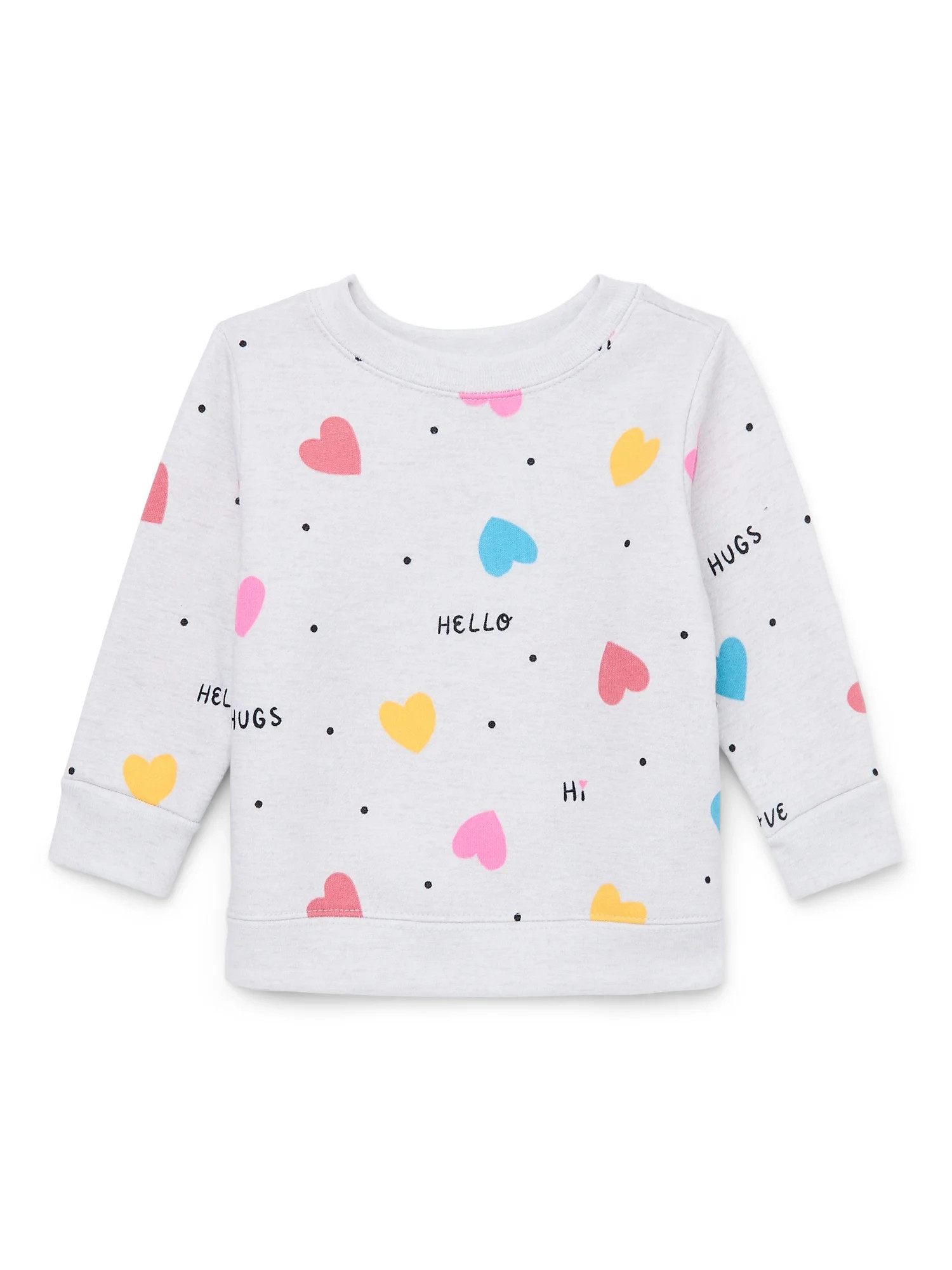 Garanimals Baby Girl Print Fleece Sweatshirt, Sizes 6/9-24 Months | Walmart (US)