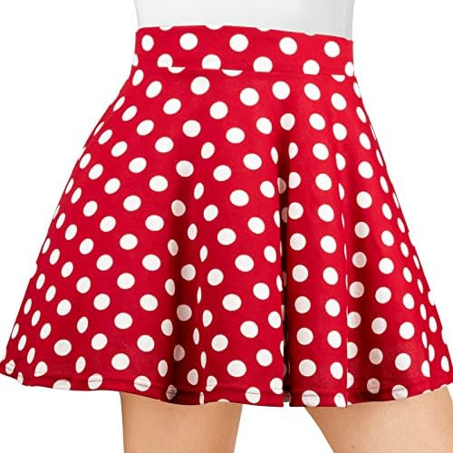 DRESHOW Women Pleated Casual Mini Skater Skirt Basic Versatile Stretchy Flared School Cheerleader... | Amazon (US)