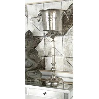 Silver Aluminum Metal Tall Floor Champagne Ice Bucket | Bed Bath & Beyond