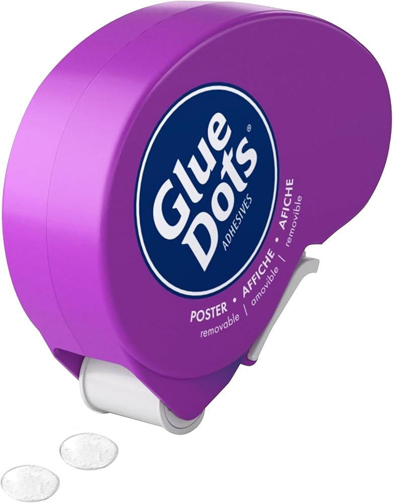 Glue Dots .375" Poster Dot Disposable Dispenser - 200 Clear Dots | Amazon (US)