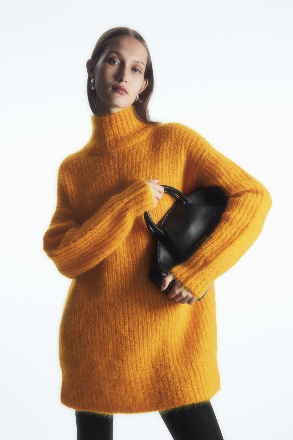 FUNNEL-NECK MOHAIR TUNIC | COS (US)
