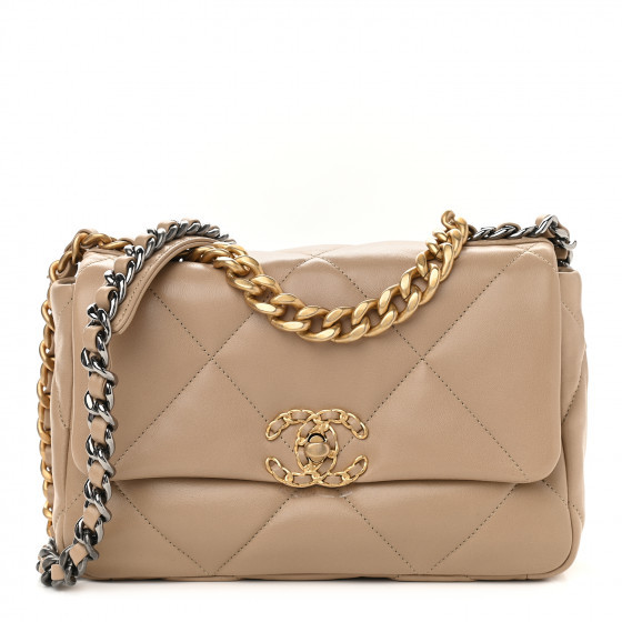 CHANEL

Lambskin Quilted Medium Chanel 19 Flap Dark Beige | Fashionphile