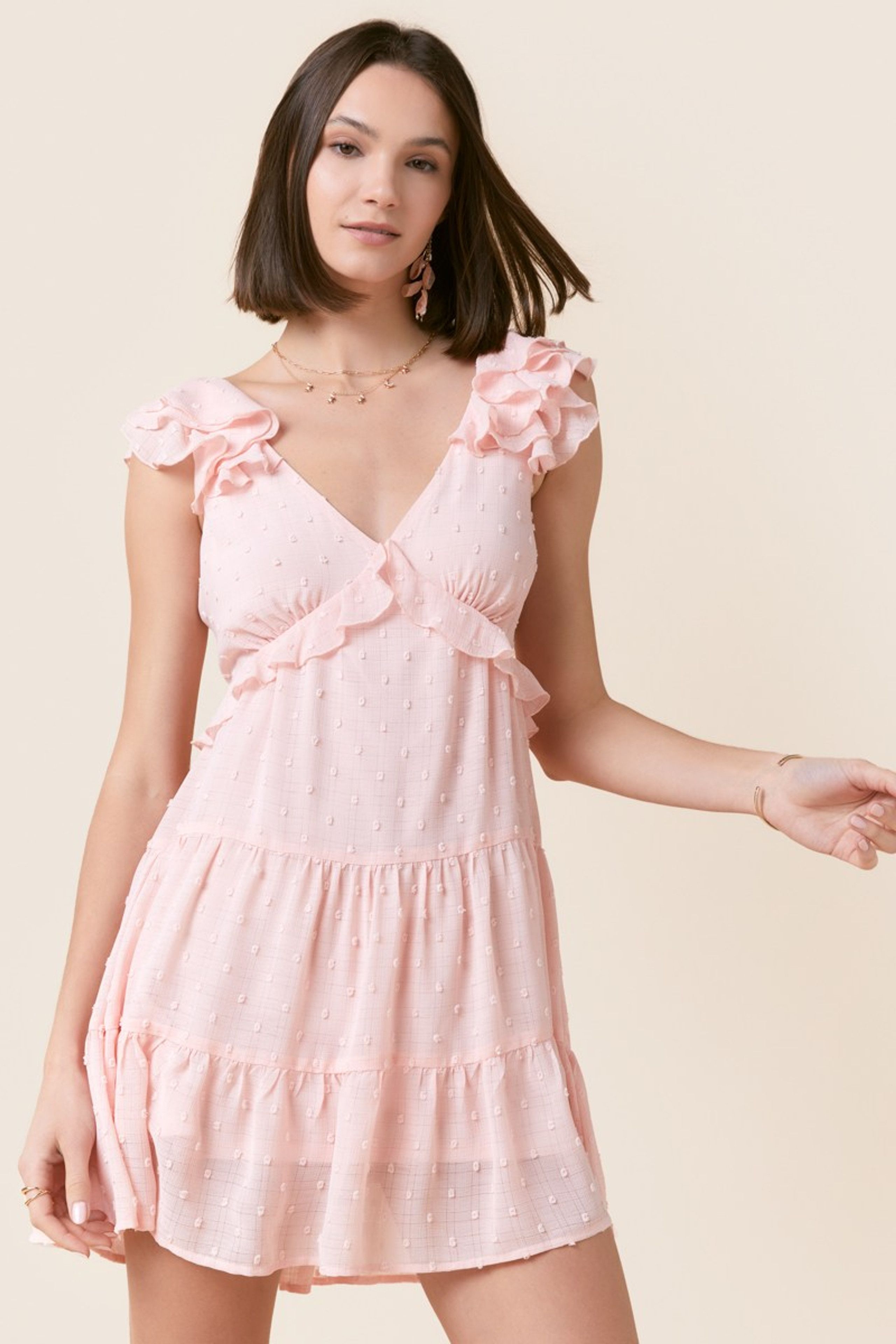 Jocelyn Ruffle Swing Mini Dress | Francesca's