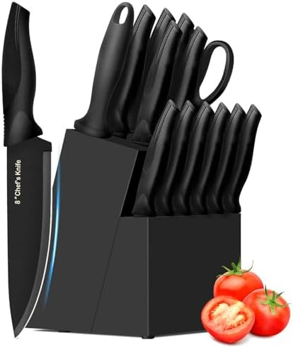 XANAPON Knife Set, 14 Pieces Kitchen Knife Set, High Carbon German Stainless Steel, Dishwasher Sa... | Amazon (US)