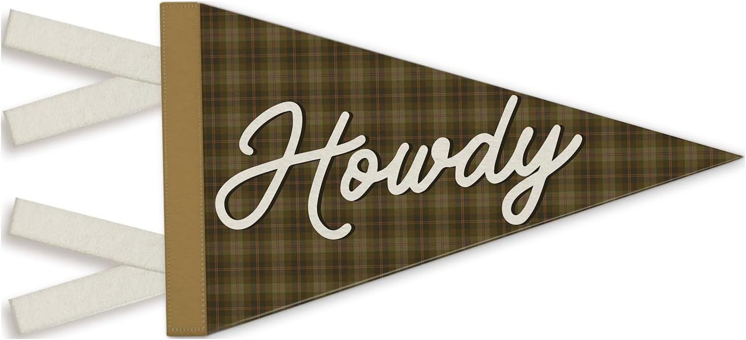 Western Nursery Decor, Howdy Western Pennant Felt Banners Flags, Retro Southwestern Wall Hanging ... | Amazon (US)