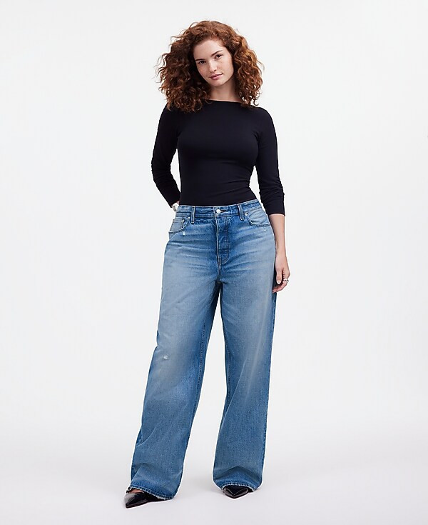 Curvy Low-Slung Baggy Jeans in Hamburg Wash | Madewell