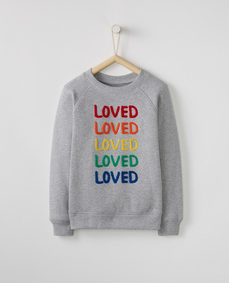 Be Loved Sweatshirt In French Terry | Hanna Andersson