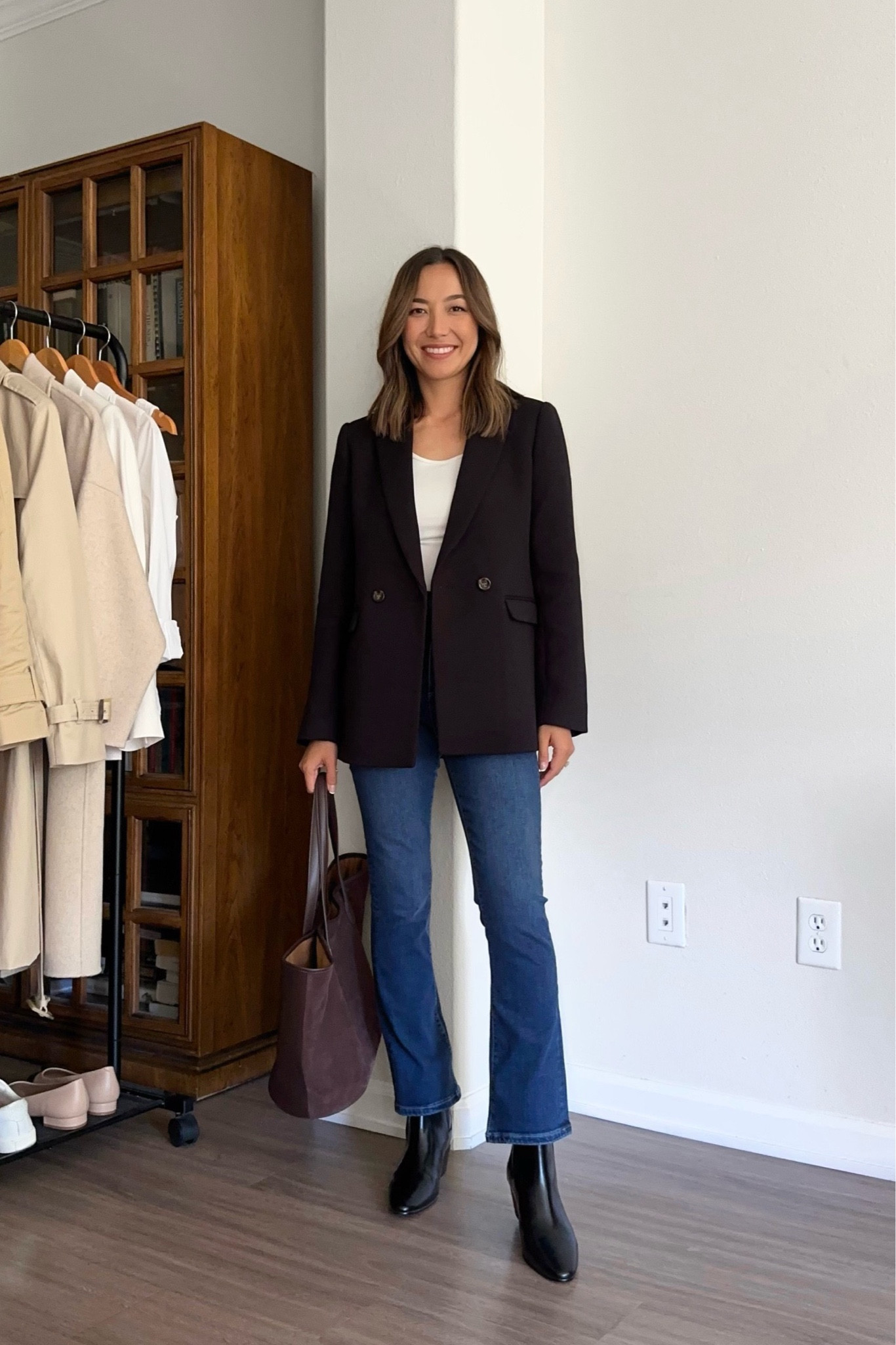 Business casual workwear with jeans 

#LTKworkwear #LTKSeasonal #LTKstyletip