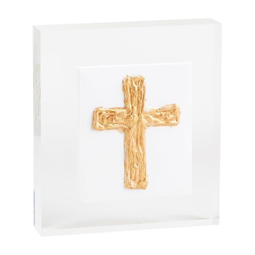 Mud Pie Small Acrylic Cross Plaque; 4 1/2" x 4" | Amazon (US)