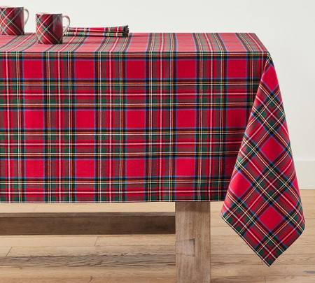 Stewart Plaid Cotton Rectangular Tablecloth | Pottery Barn UK