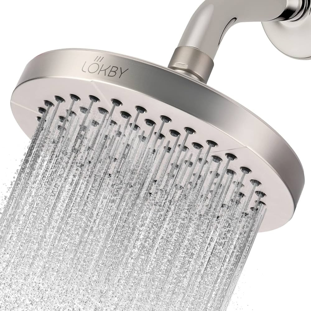 LOKBY 6" Pressure Boosting Shower Head - Chrome Shower Head Rain - Fixed Shower Head - Tool-Less ... | Amazon (CA)
