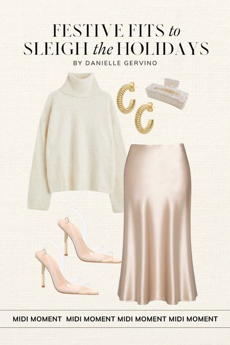 Holiday outfit ✨ Midi moment// swap your heels for boots or sneakers with this worked weekends staple.     

Jewelry code: DANIELLE20 

Holiday look, holiday fashion, holiday skirt, holiday skirt outfit, Holiday party outfit, Holiday cocktail party, midi skirt outfit, Winter white

#LTKHoliday #LTKSeasonal #LTKstyletip
