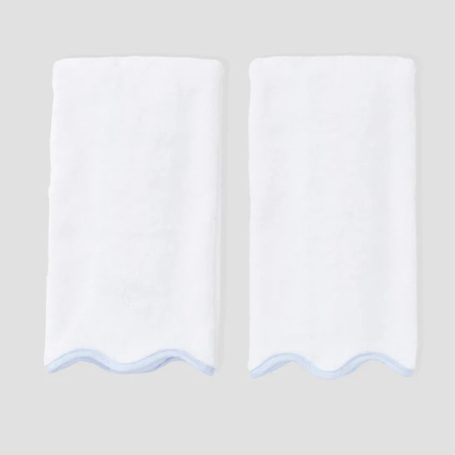 Scallop Bath Hand Towels | Weezie Towels