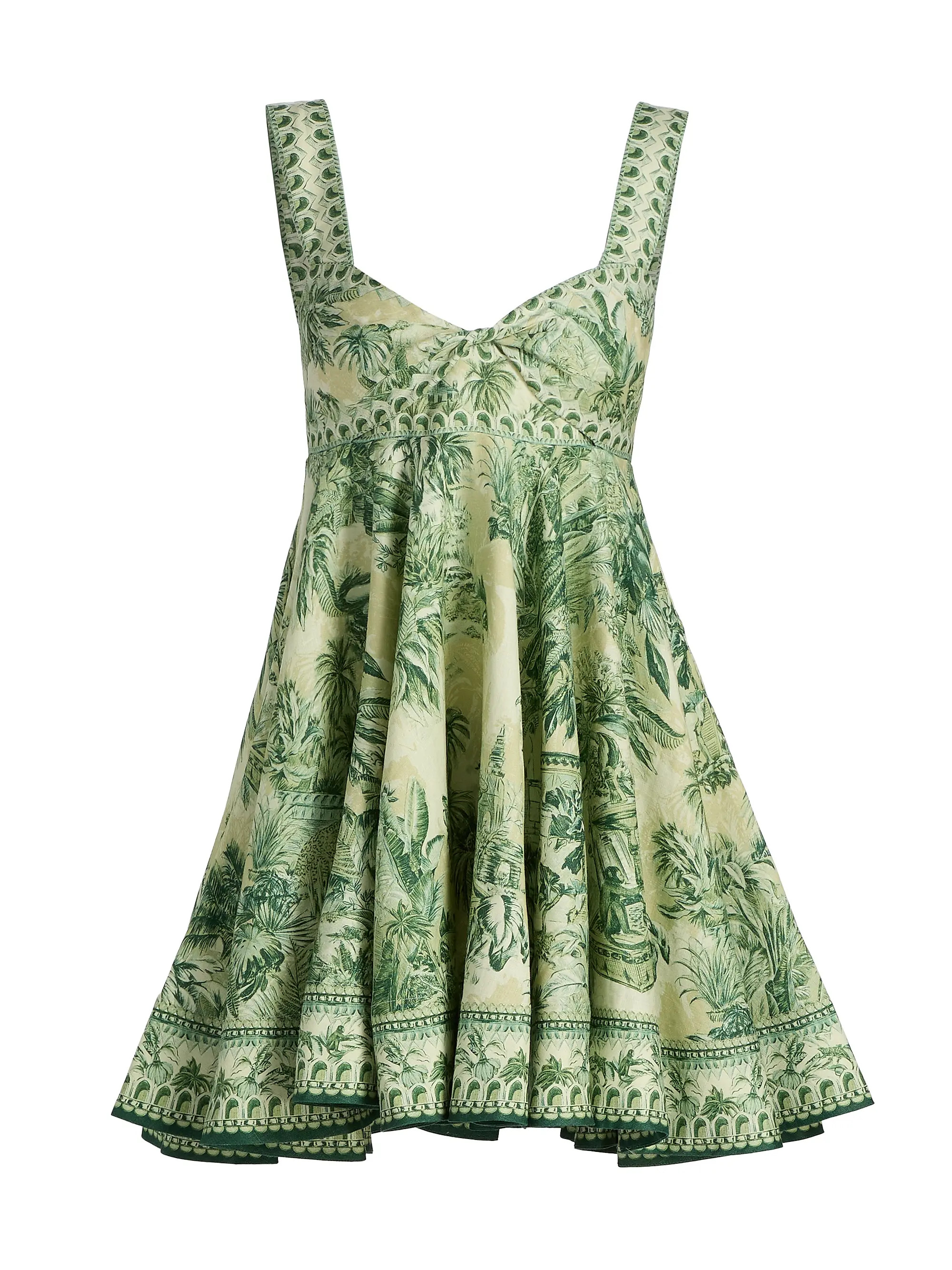 Alémais Sara Tropical Print Twist-Front Mini-Sundress | Saks Fifth Avenue | Saks Fifth Avenue