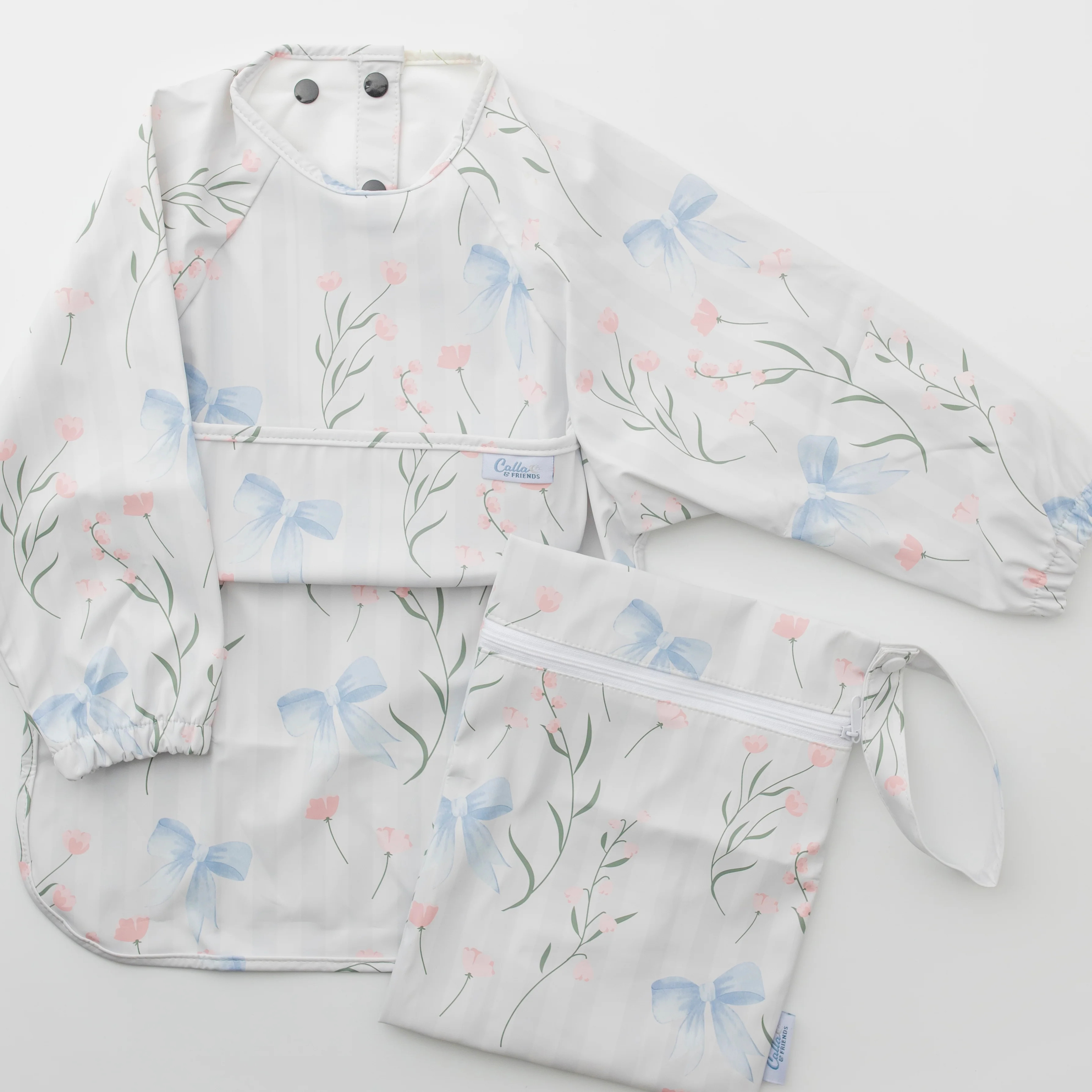 The Grayson Long Sleeve Bib - Fancy Floral | Calla & Friends