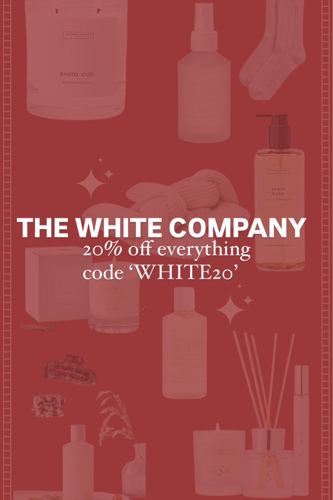 The white company Black Friday sale 
Code WHITE20 for 20% off everything 

#LTKgiftguide #LTKuk #LTKCyberWeek