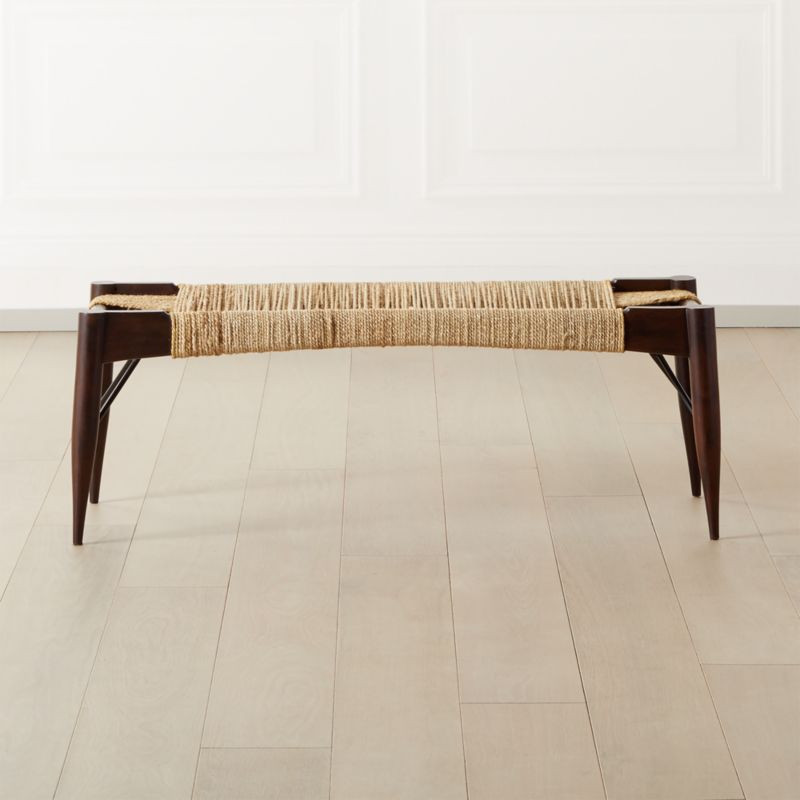 Wrap Large Woven Bench + Reviews | CB2 | CB2