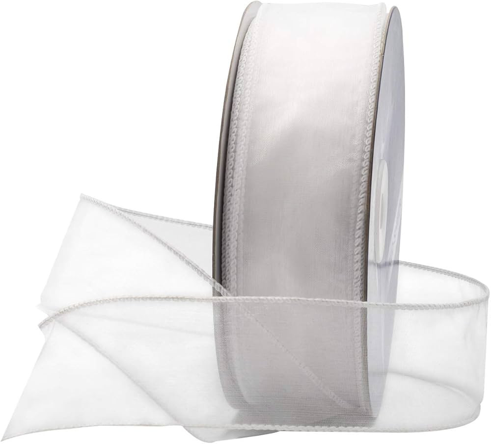 Royal Imports Organza Wired Sheer Ribbon 1.5" (#9) for Floral & Craft Decoration, 50 Yard Roll (1... | Amazon (US)