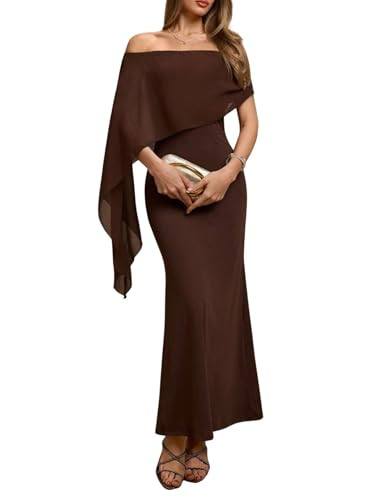 Verdusa Women's Fall Wedding Guest Dresses Off Shoulder Formal Elgant Dress | Amazon (US)