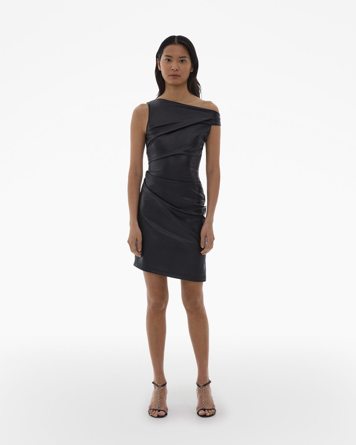 Faux Leather Asymmetrical Dress | Helmut Lang (US)