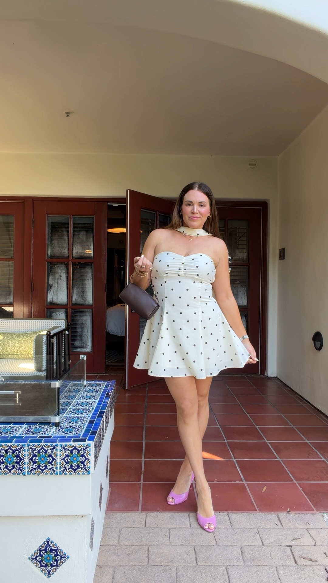 curvy midsize date night look! wearing size large in white polka dot dress (comes with the neck scarf!). wore this on our trip to Santa Barbara 💕

#LTKMidsize #LTKTravel #LTKSeasonal