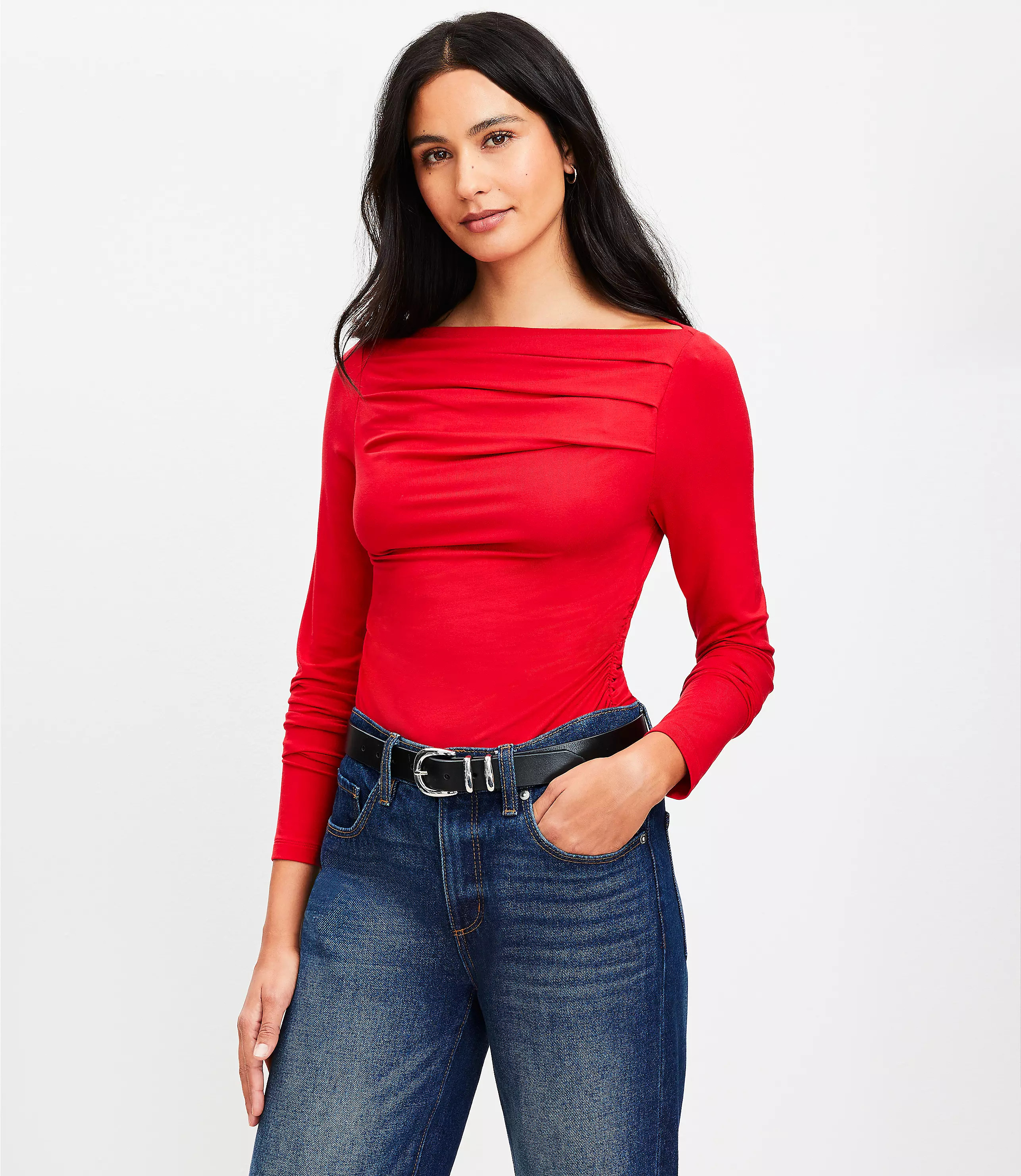 Ruched Off The Shoulder Top | LOFT