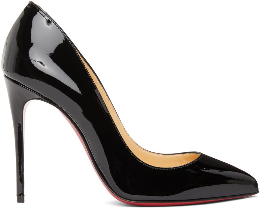 Black Patent Pigalle Follies 100 Heels | SSENSE