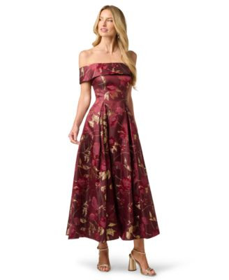 Women's Off-The-Shoulder Midi Dress | Macy's