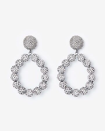 pave circle earrings | Express