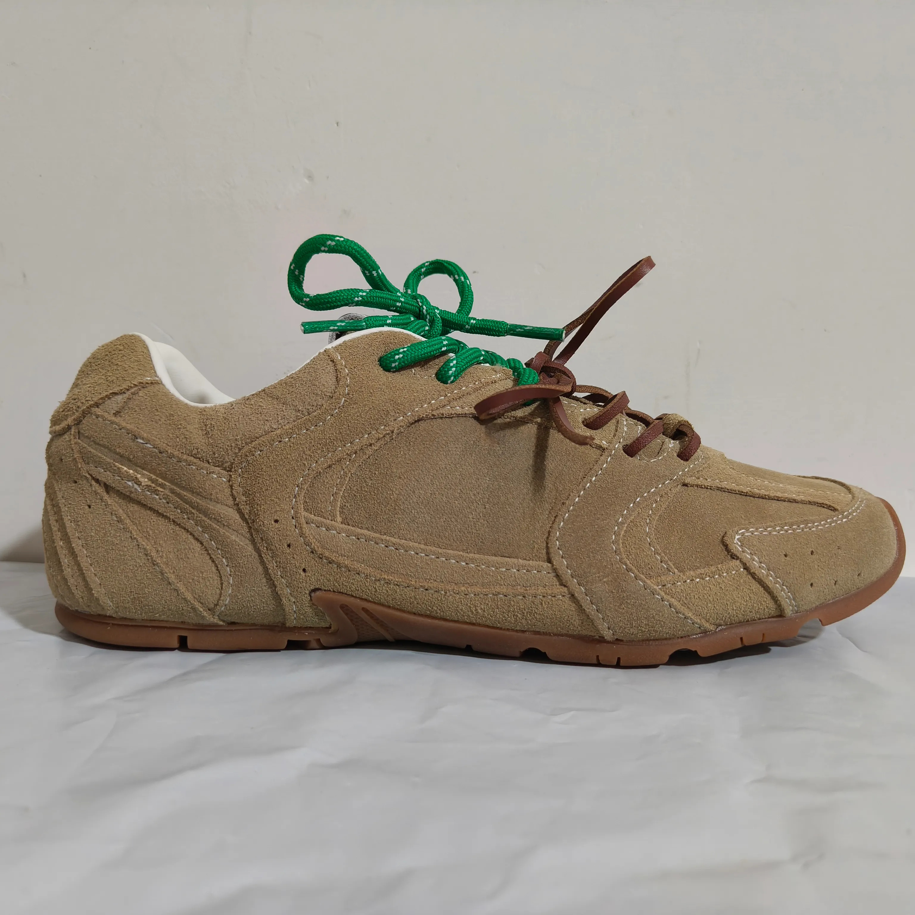 Designer Sneaker Men Women Suede Trainers Mesh Double Color Laces Ballet Flats Ultra Thin Sole Br... | DHGate