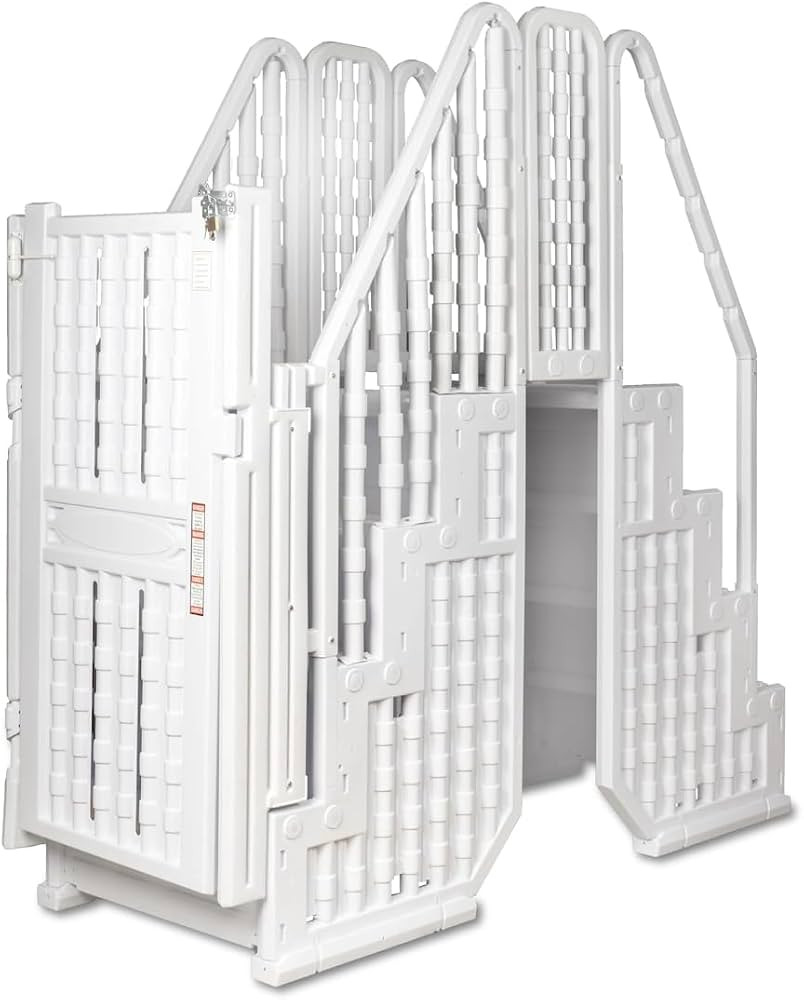 Poolzilla Premium Pool Step Ladder Set for Above Ground Pools - Full Entry-Exit Pool Ladder Syste... | Amazon (US)