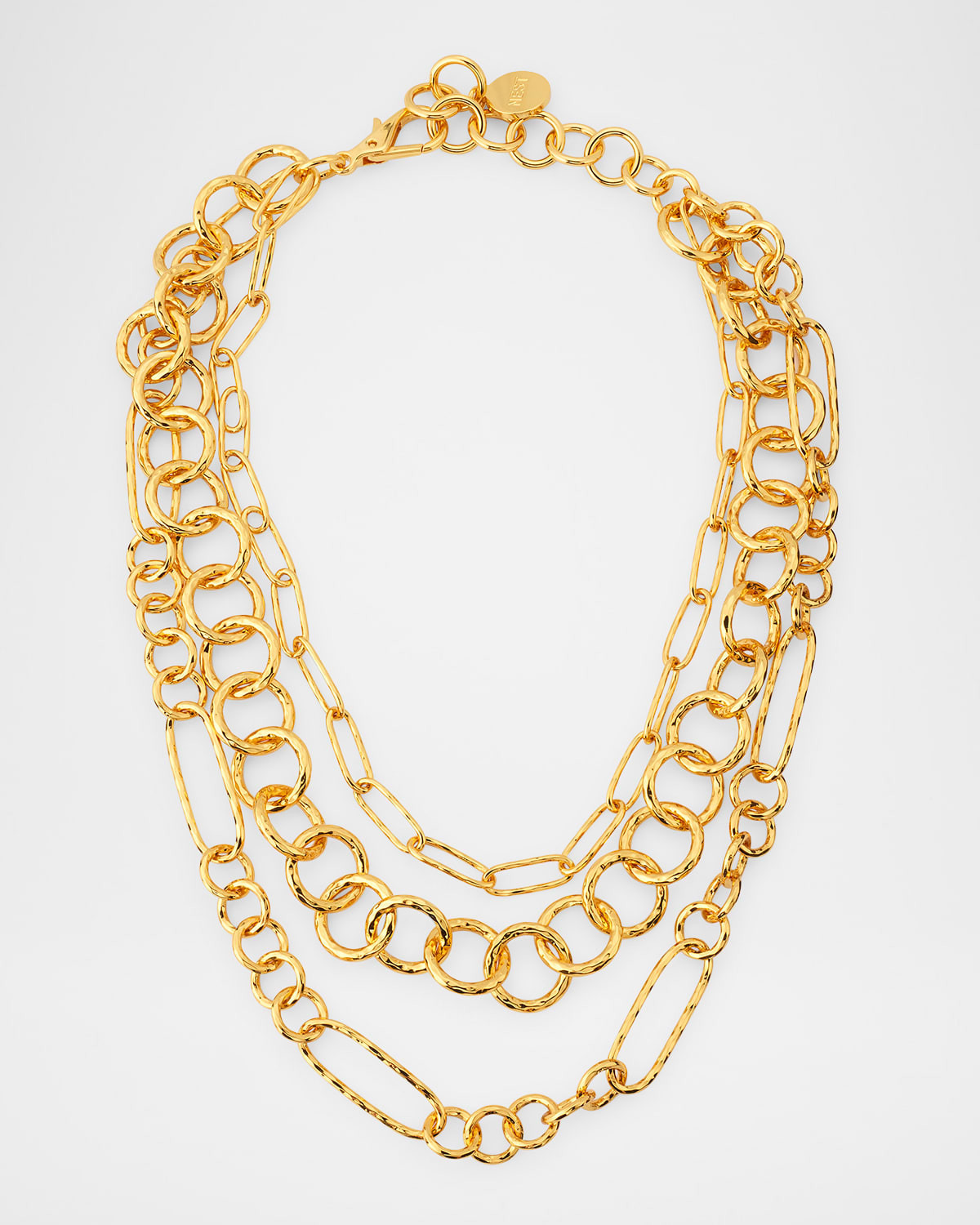 Hammered Gold Multi-Chain Necklace | Neiman Marcus