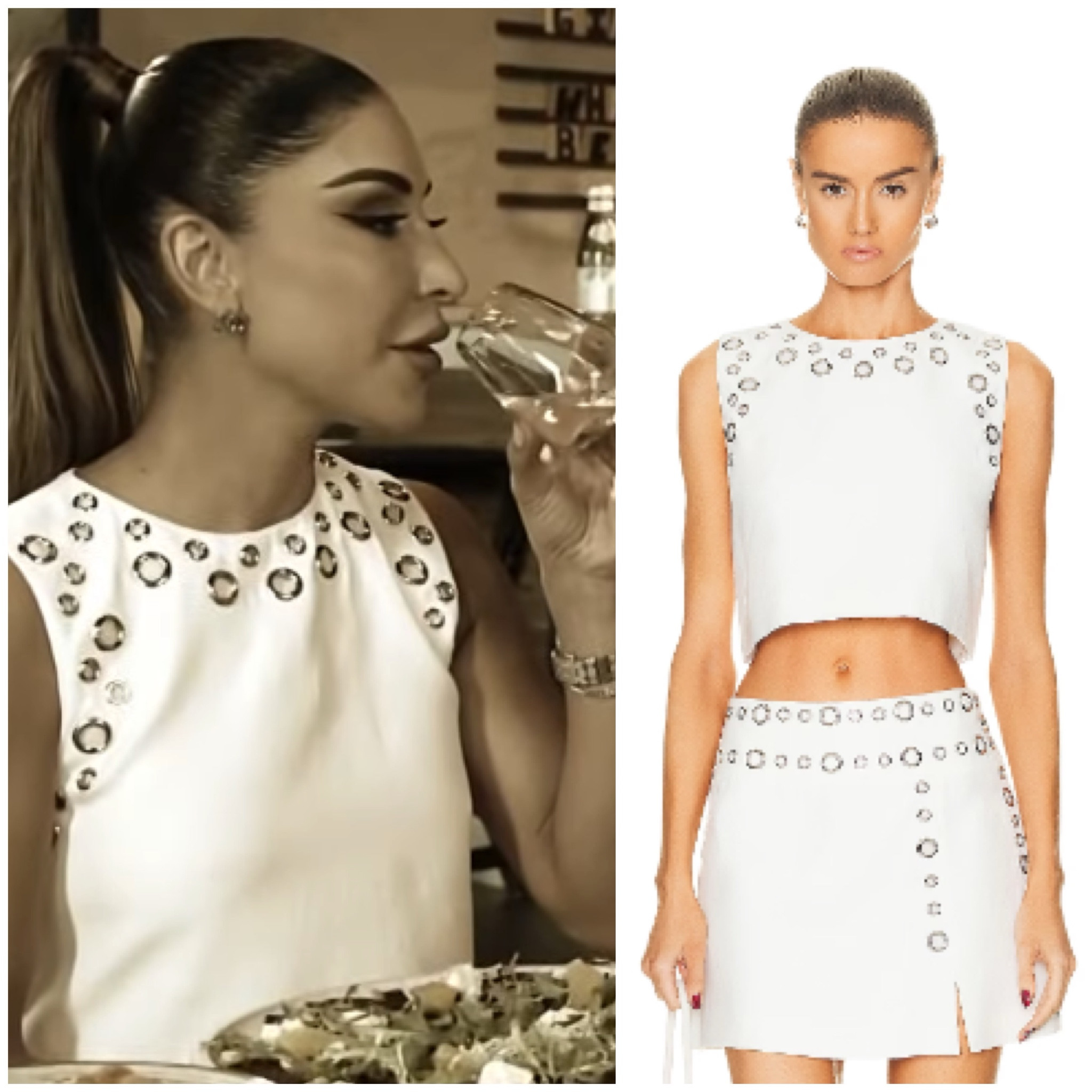 Taleen Marie’s White Grommet Top